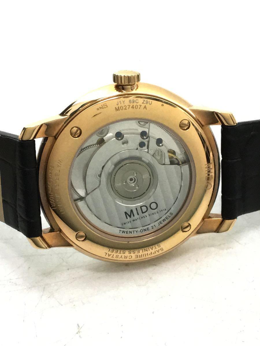 MIDO* самозаводящиеся часы наручные часы / аналог / кожа /WHT/BLK/M027407A