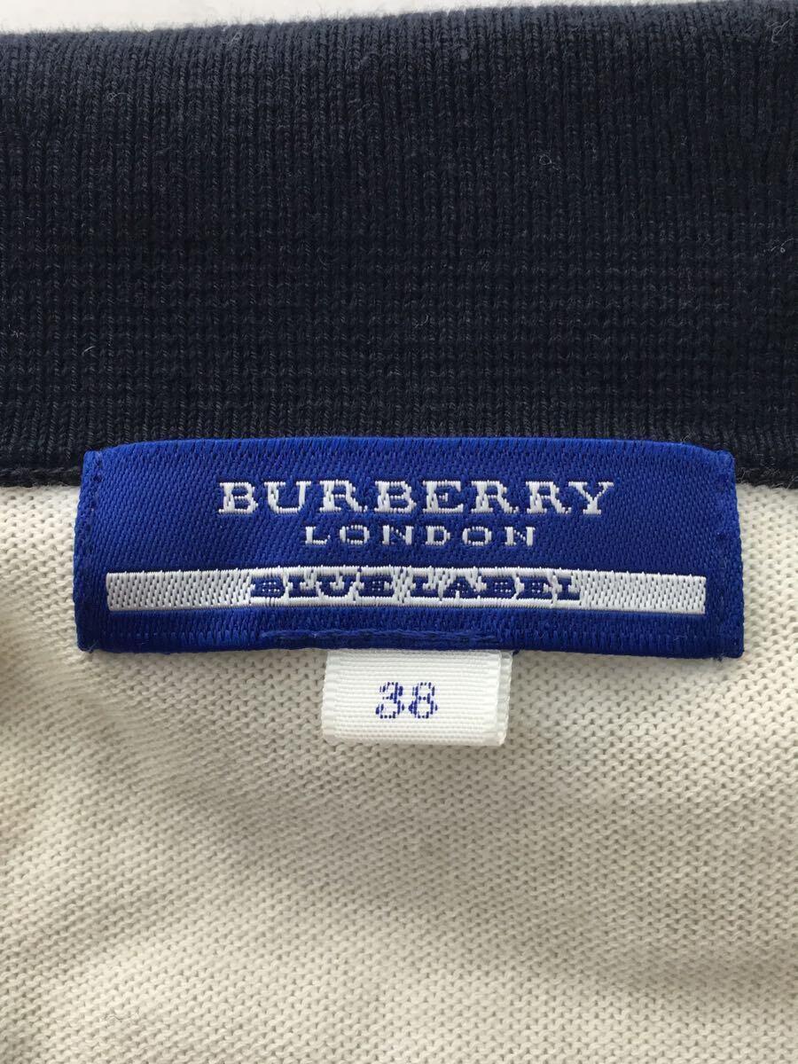 BURBERRY BLUE LABEL◆半袖ワンピース/38/コットン/ホワイト/ボーダー_画像3