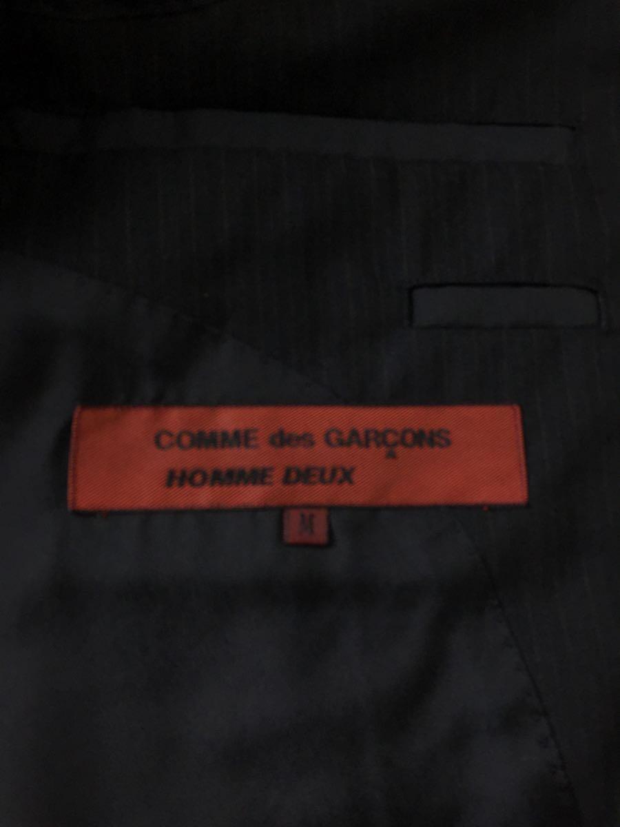 COMME des GARCONS HOMME DEUX◆スーツ/M/ウール/BLK/ストライプ_画像3