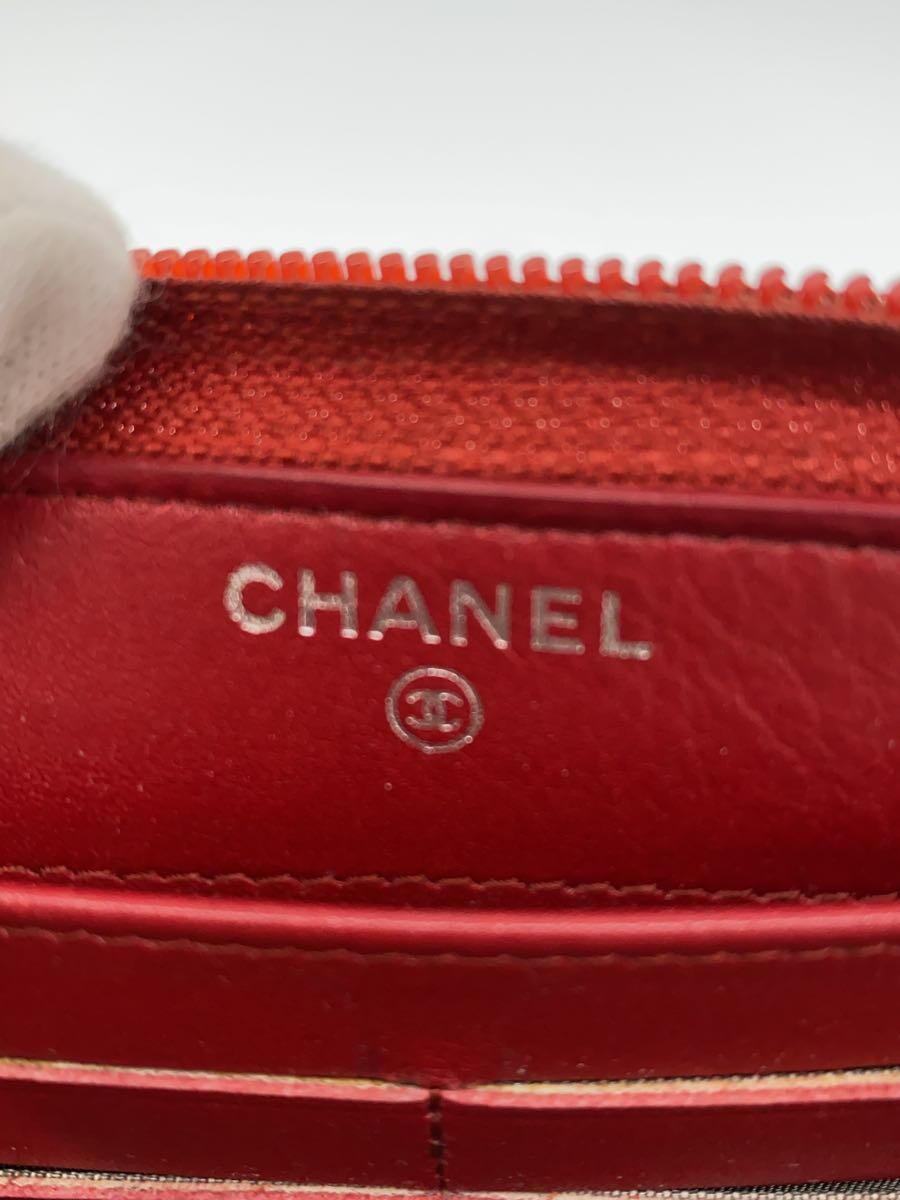 CHANEL◆長財布/レザー/BRD/無地/レディース_画像3