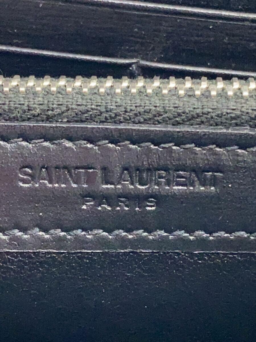 SAINT LAURENT◆SAINT LAURENT◆長財布/レザー/BLK/無地/メンズ/CFR466430/箱有_画像3