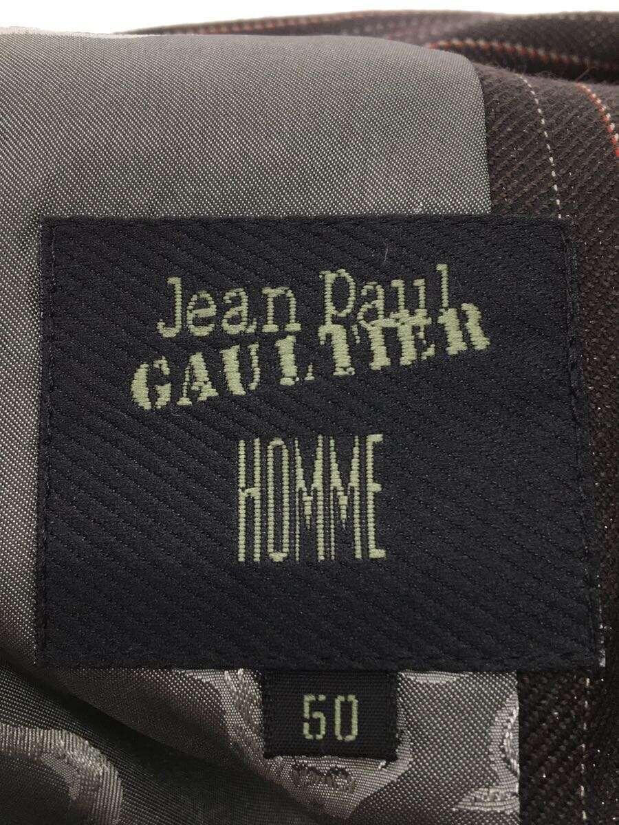 Jean Paul GAULTIER HOMME◆スーツ/50/コットン/BRW/ストライプ_画像3