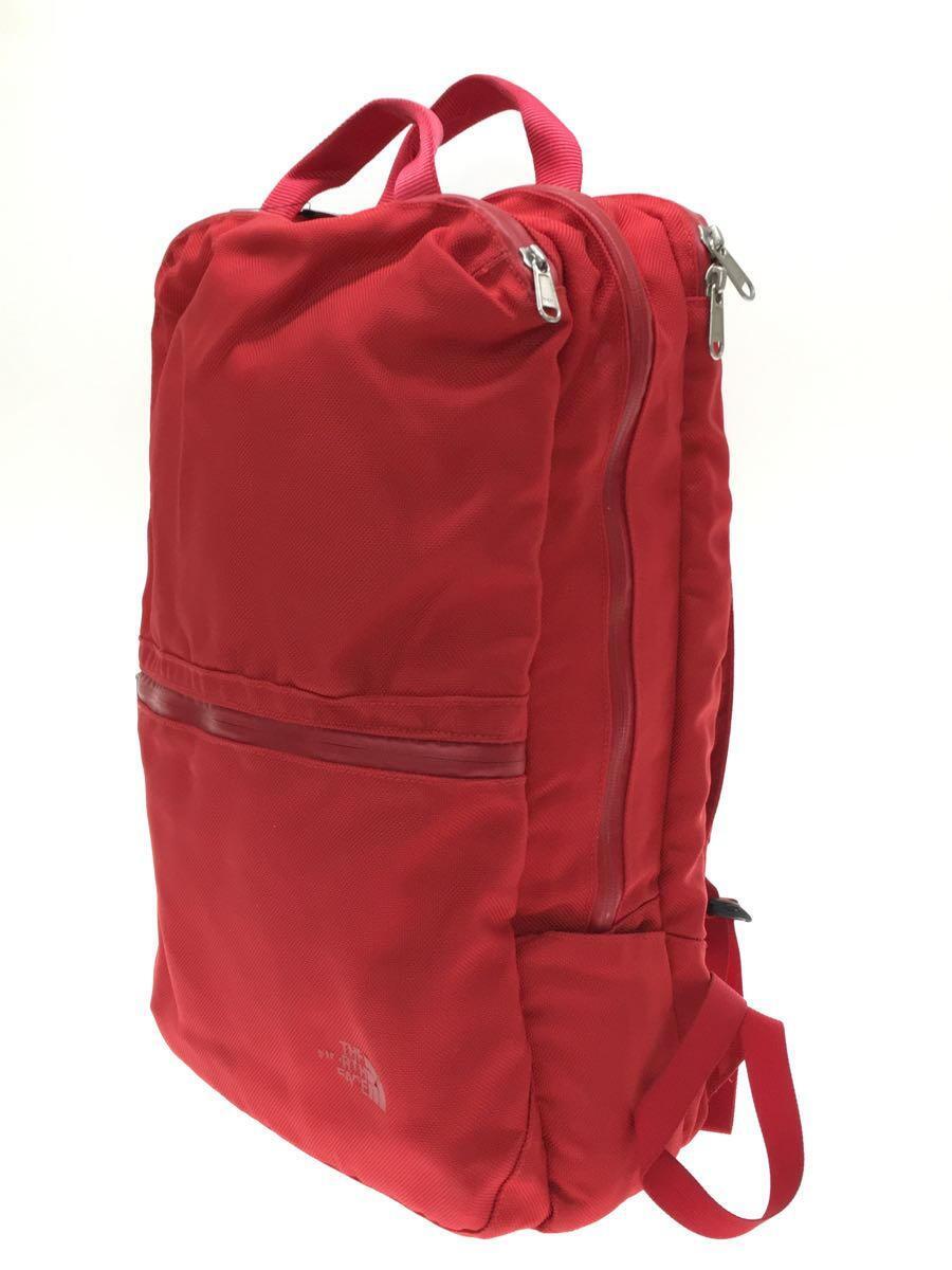 THE NORTH FACE◆SHUTTLE DAYPACK/リュック/ナイロン/RED/NM81212/ロゴハガレ有_画像2