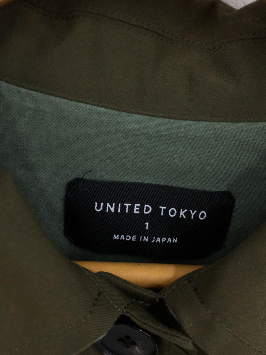 UNITED TOKYO◆ジャケット/1/ポリエステル/KHK/無地/509200003_画像3