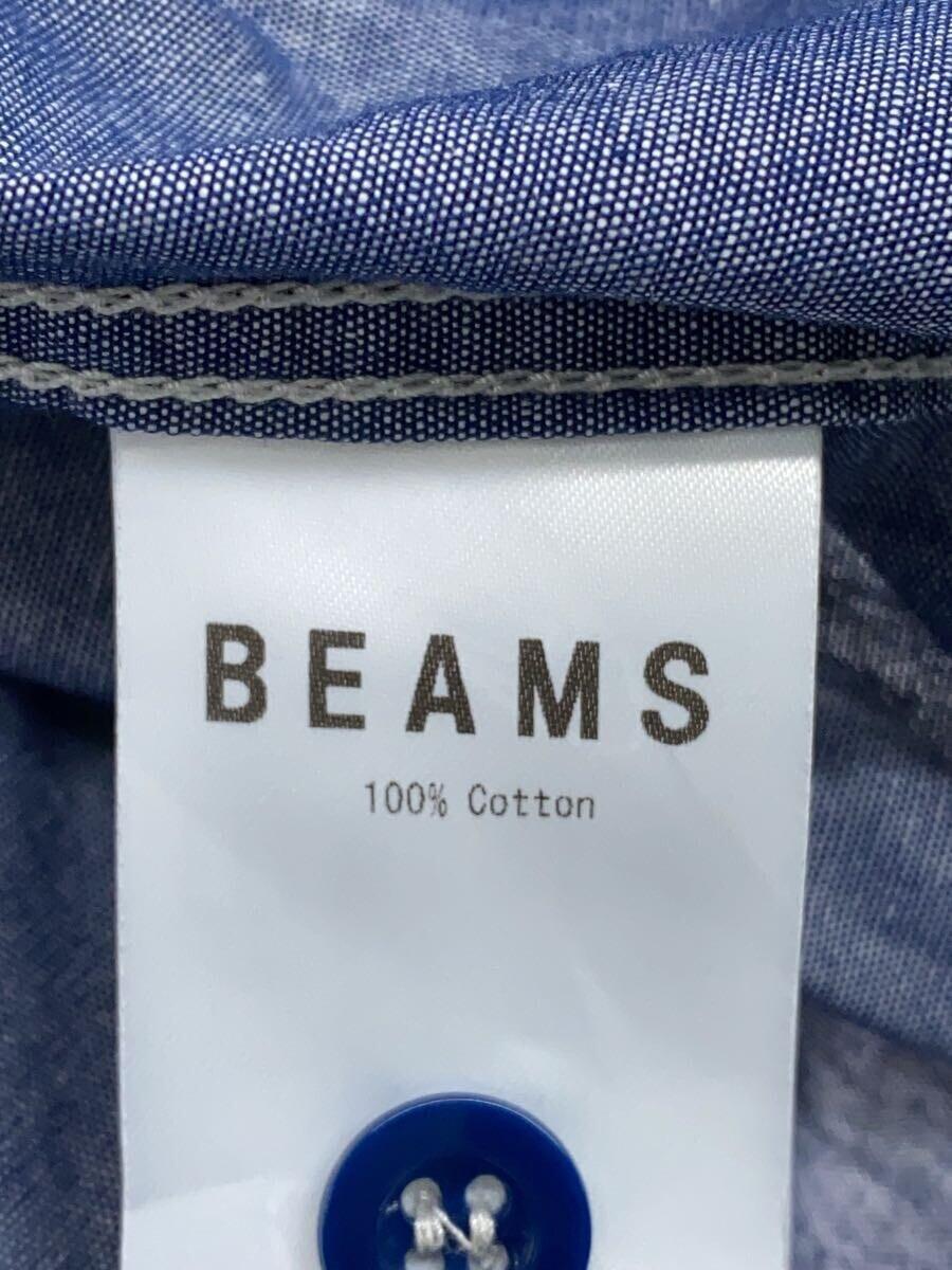 BEAMS◆半袖シャツ/XL/コットン/インディゴ/無地/11-01-0317-791_画像4