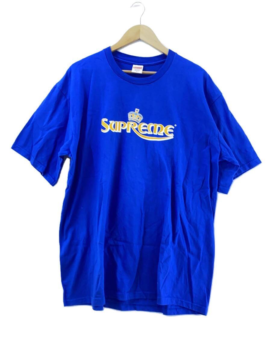 Supreme◆23SS/Crown Tee/Tシャツ/XL/コットン/ブルー