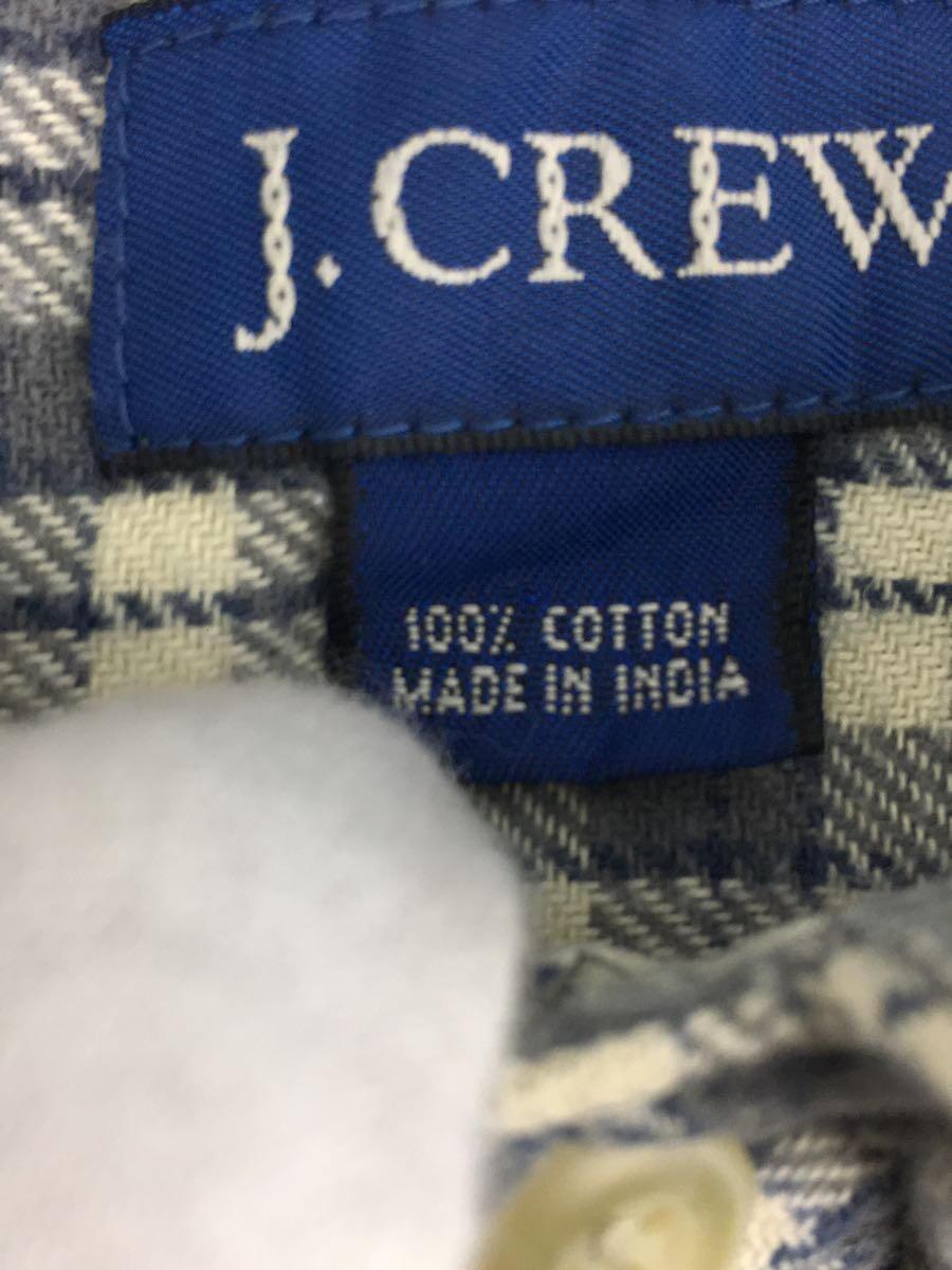 J.CREW◆長袖シャツ/S/コットン/GRY/チェック_画像4