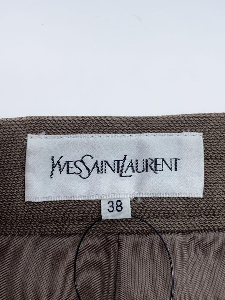 YVES SAINT LAURENT◆スカート/38/ウール/BRW/HEC88-704_画像4