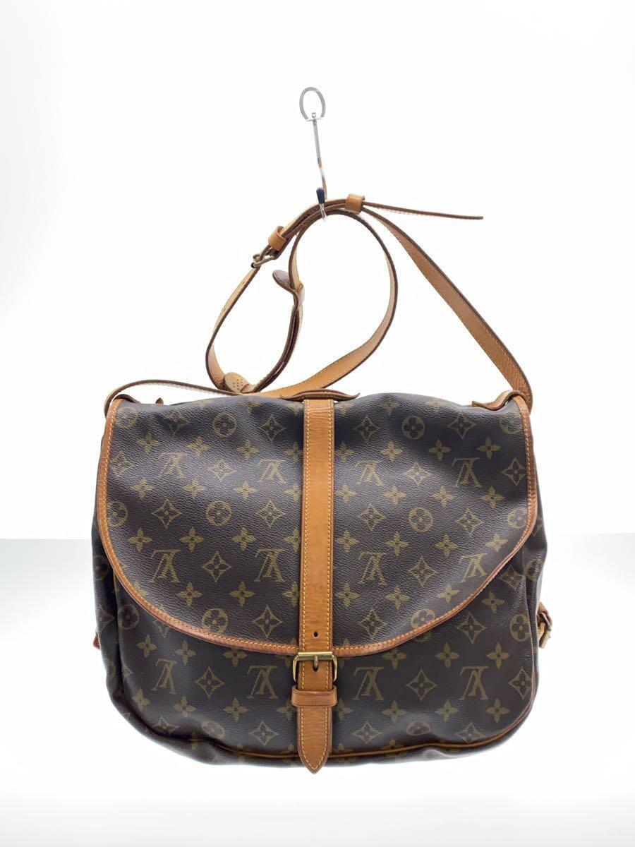 LOUIS VUITTON◆1)ソミュール35_モノグラム・キャンバス_BRW/PVC/BRW/総柄_画像3