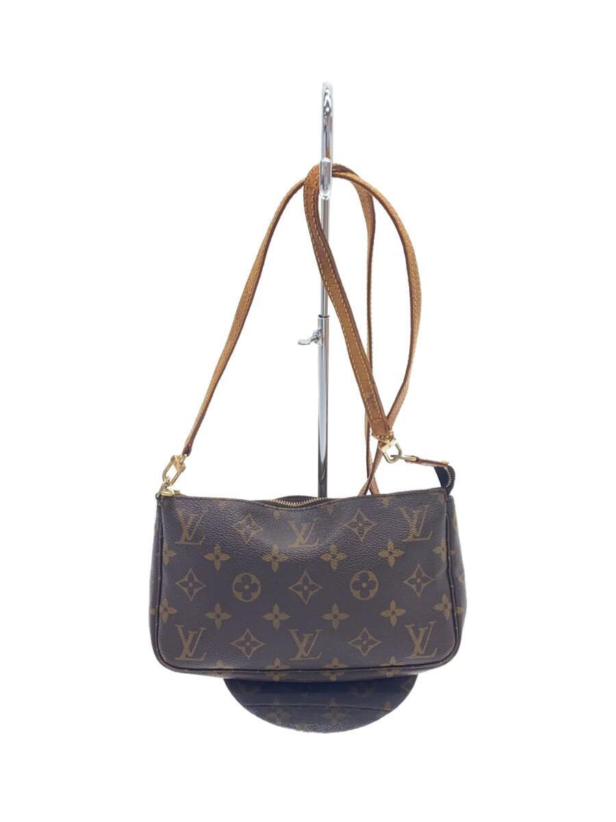 LOUIS VUITTON◆ルイヴィトン/M51980/ポシェット・アクセソワール/モノグラム・キャンバス/ブラウン/ロングストラップ_画像1