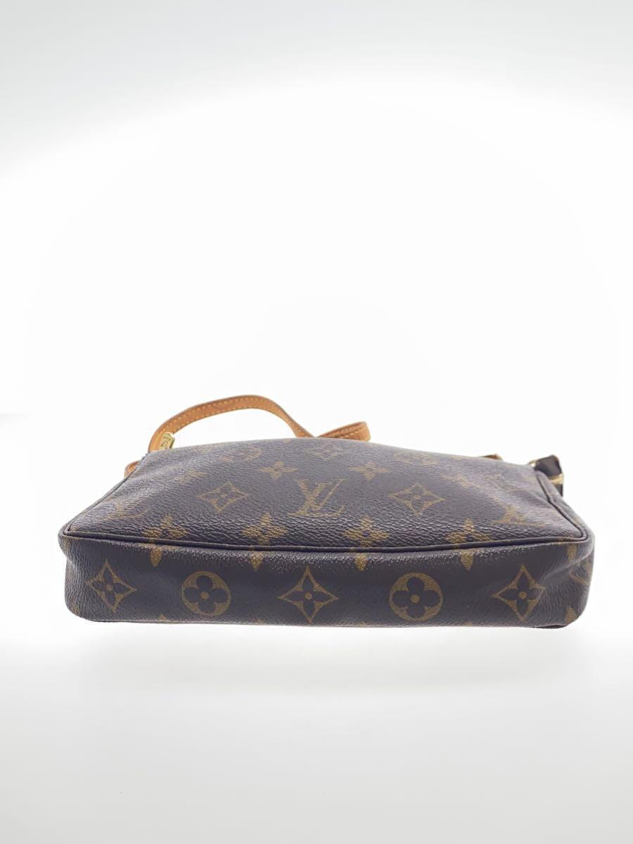 LOUIS VUITTON◆ルイヴィトン/M51980/ポシェット・アクセソワール/モノグラム・キャンバス/ブラウン/ロングストラップ_画像4