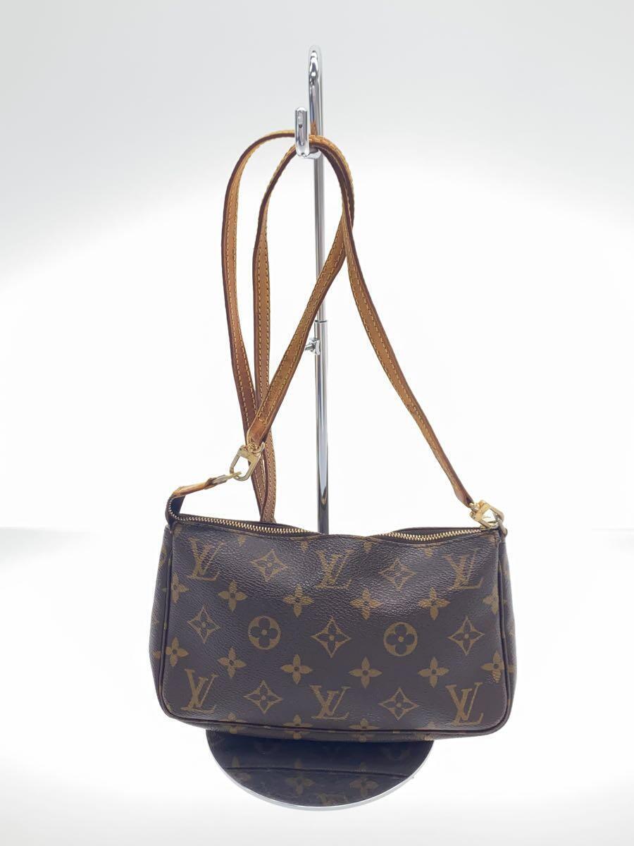 LOUIS VUITTON◆ルイヴィトン/M51980/ポシェット・アクセソワール/モノグラム・キャンバス/ブラウン/ロングストラップ_画像3