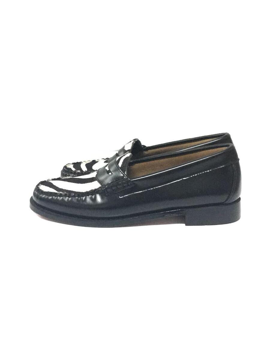 G.H.Bass&Co.◆Weejuns Penny Loafers Zebra Print & Black/ローファー/US5/BLK/レザー
