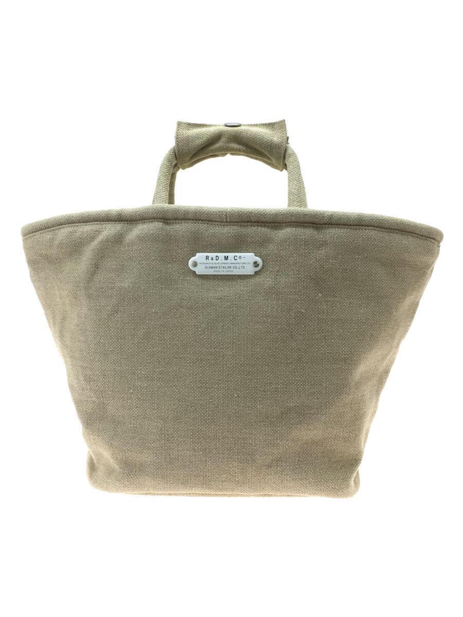 R&D.M.Co-(OLDMAN’S TAILOR)◆LINEN CANVAS MARCHE BAG/リネン/ベージュ