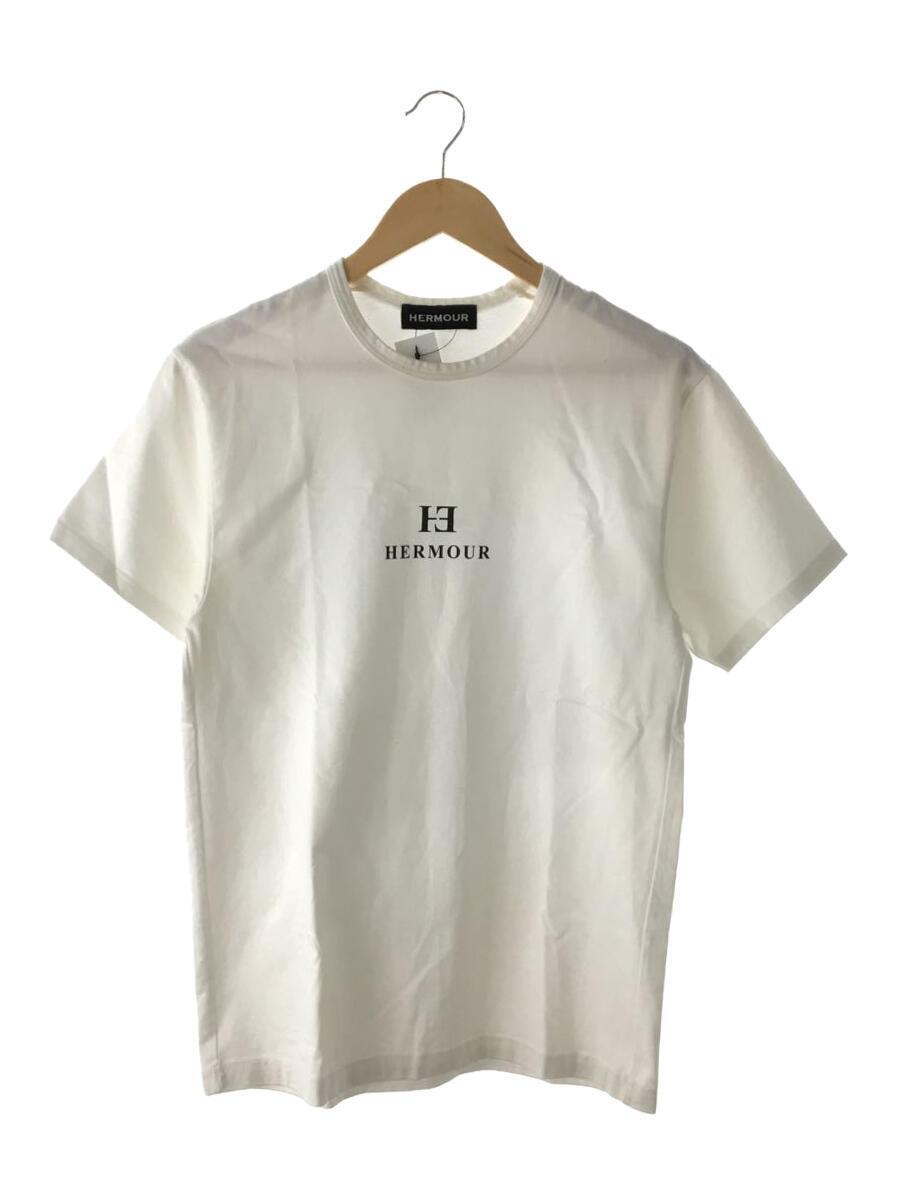 HERMOUR/Tシャツ/-/コットン/WHT/首周り汚れ有_画像1