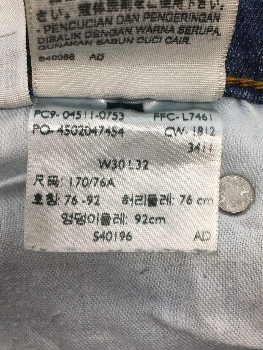 Levi’s◆ストレートパンツ/30/コットン/インディゴ/無地/501lot/_画像5