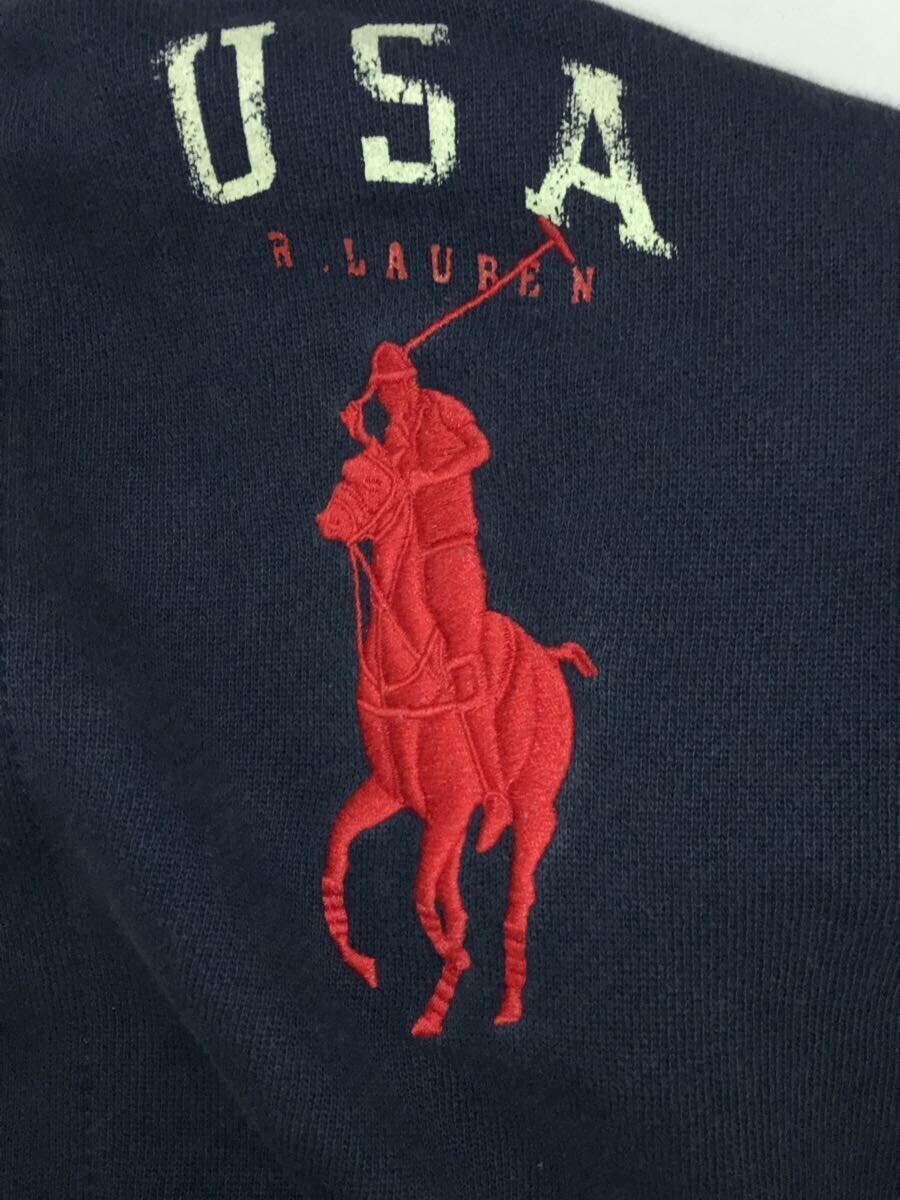 POLO RALPH LAUREN◆ジップパーカー/M/コットン/NVY/ビックポニー/USA/3/OLD/ロゴ刺繍/ラルフ_画像3