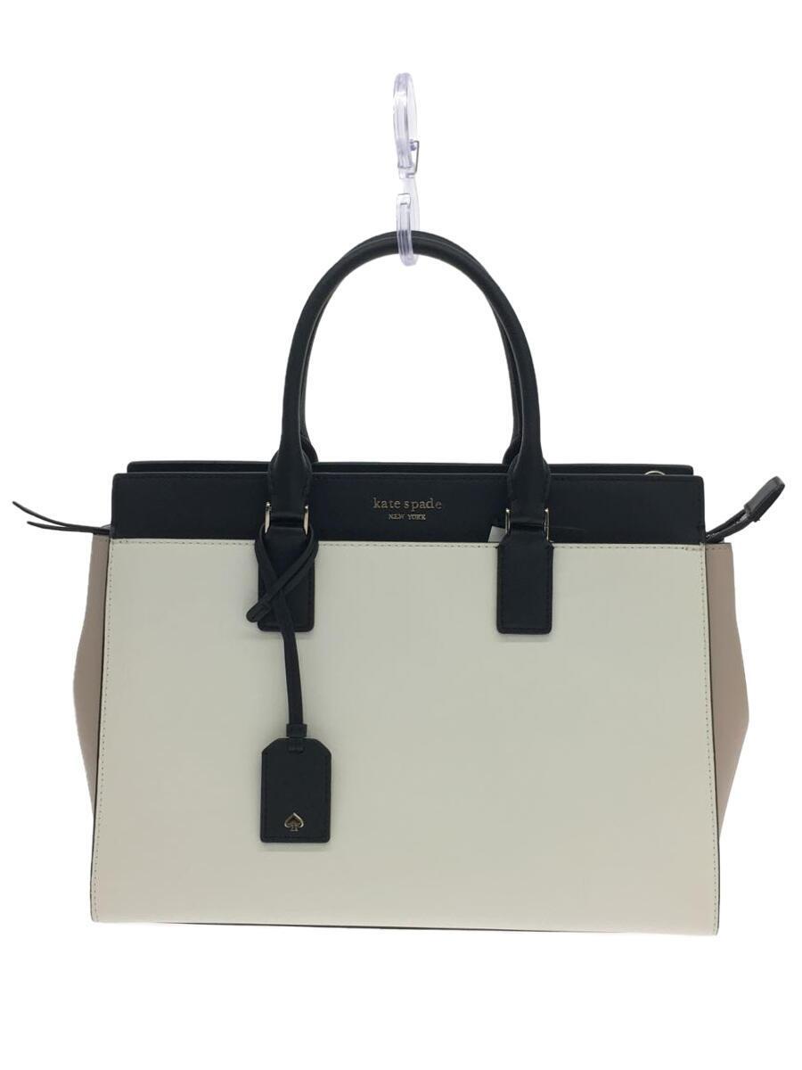 kate spade new york◆トートバッグ/PVC/WHT/WKRU5850/ショルダー欠損