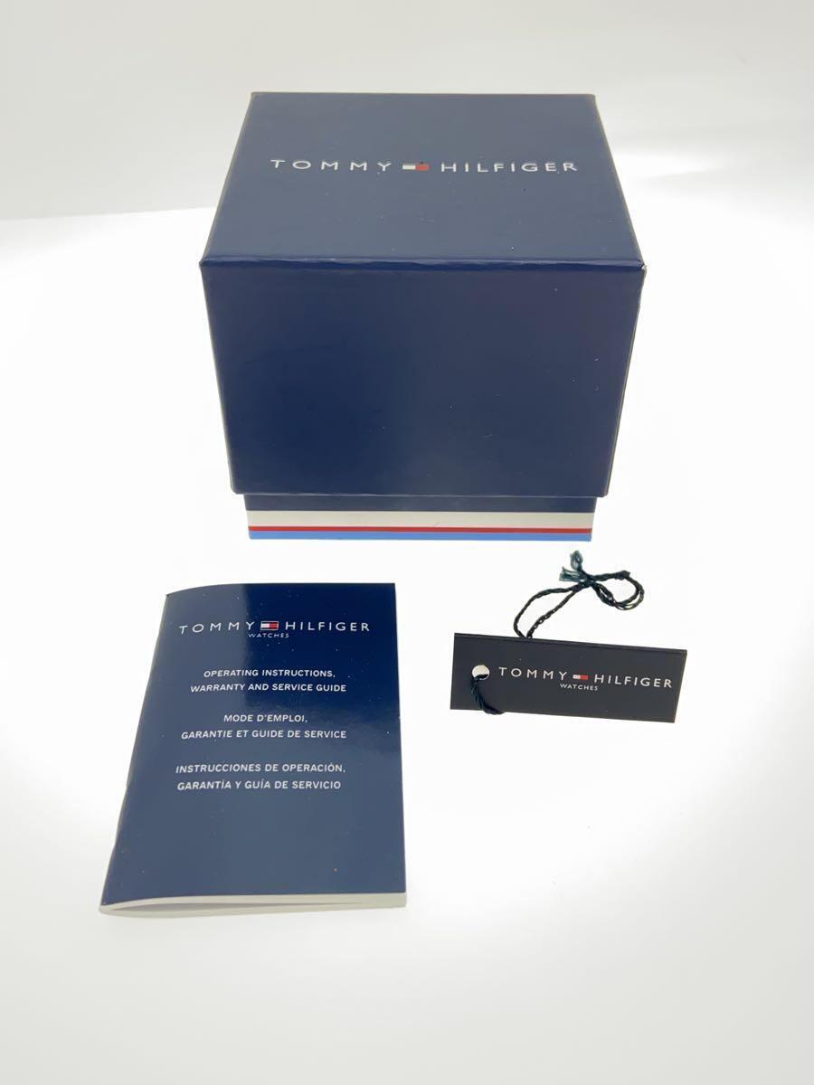 TOMMY HILFIGER◆クォーツ腕時計/アナログ/レザー/WHT/マルチカラー/153.3.95.1809_画像6