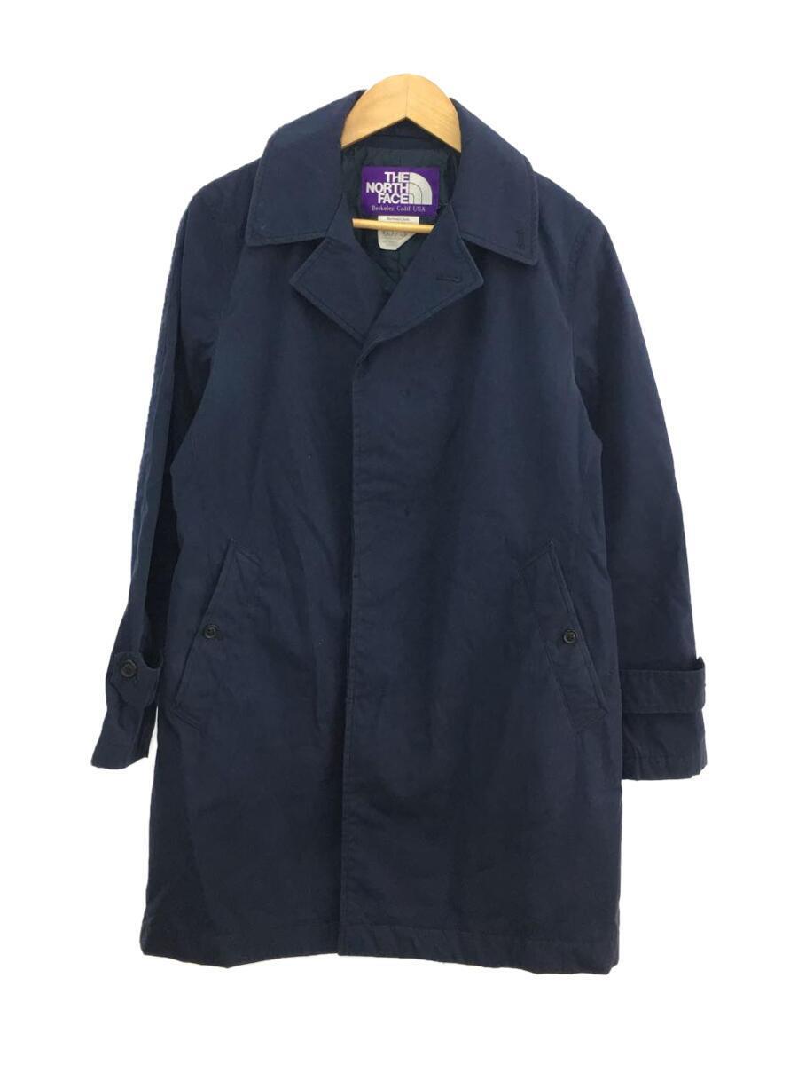 THE NORTH FACE PURPLE LABEL◆ベイヘッドクロスステンカラーコート/S/ポリエステル/NVY/無地_画像1