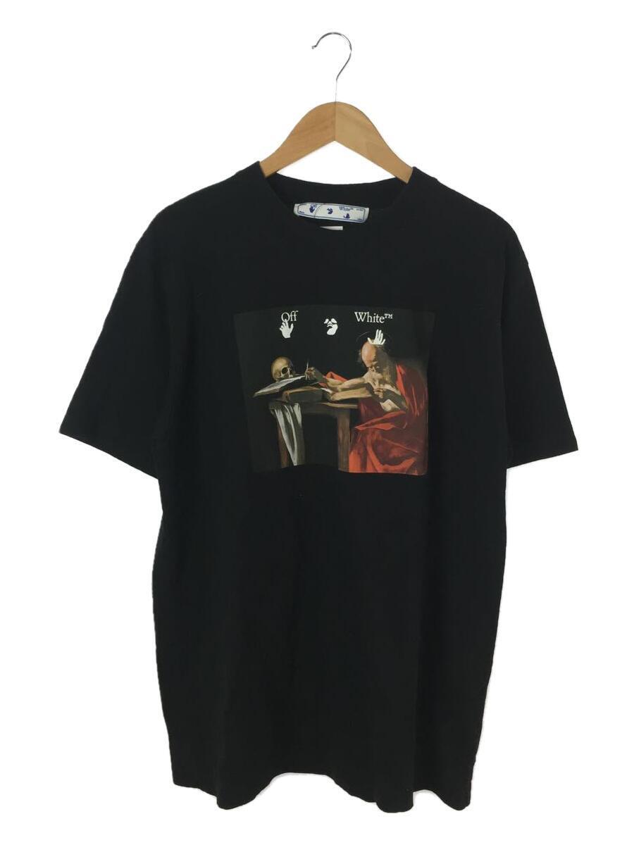 OFF-WHITE◆CARAVAGGIO S/S SLIM T/Tシャツ/XL/コットン/BLK/OMAA027R21JER004_画像1