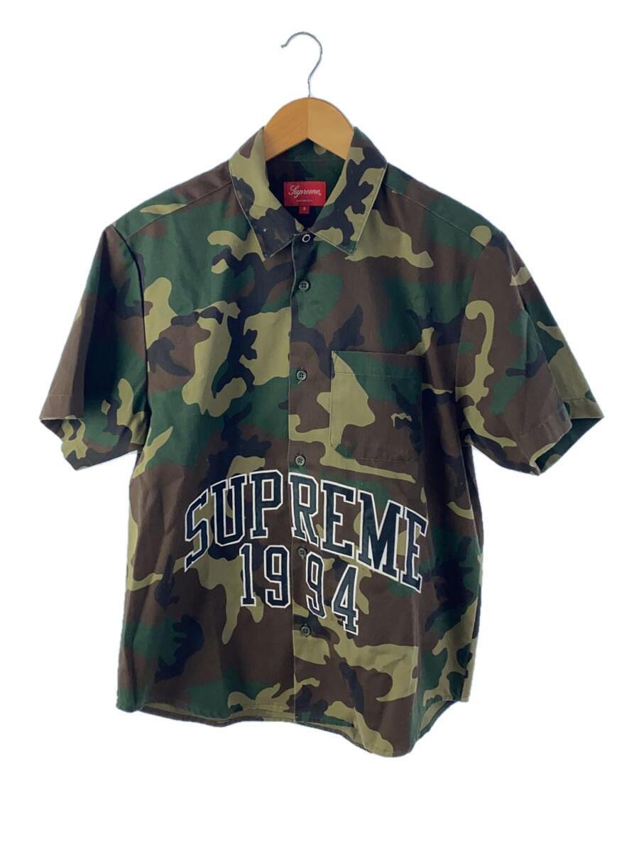 Supreme◆20SS/Arc Logo S/S Work Shirt/S/コットン/カーキ/カモフラ