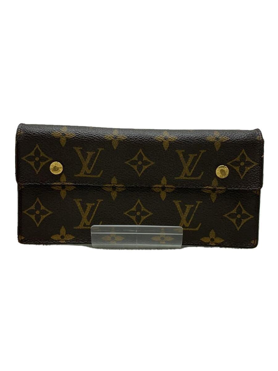 LOUIS VUITTON◆ポルト・フォイユ・アコルディオン_モノグラム・キャンバス_BRW/PVC/BRW/レディース_画像1