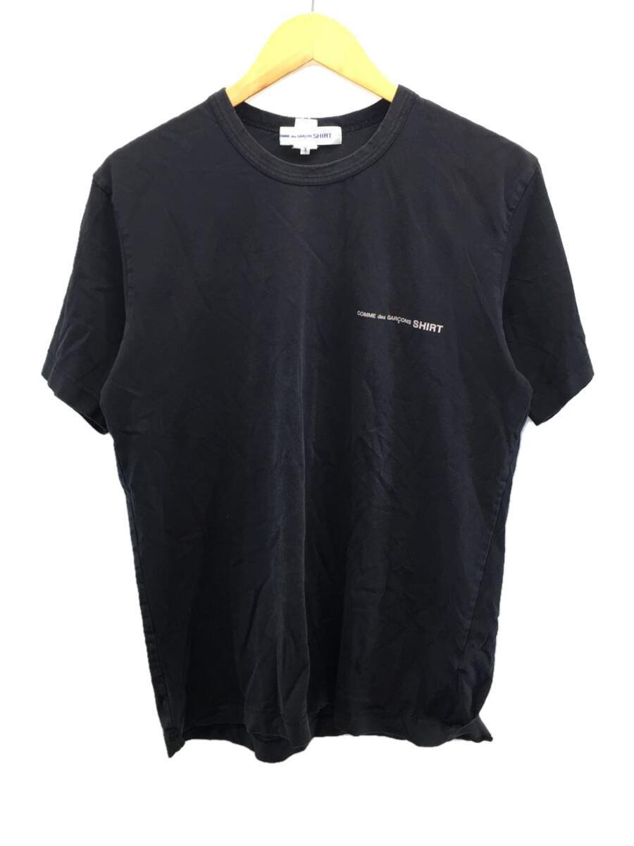 COMME des GARCONS SHIRT◆Tシャツ/L/コットン/BLK/無地_画像1