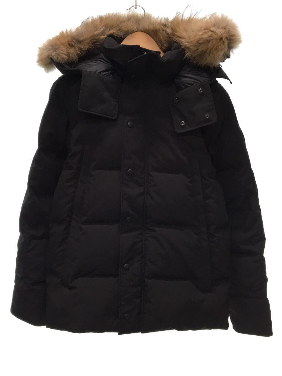 CANADA GOOSE◆ダウンジャケット/-/ポリエステル/BLK/無地/3808MB/ブラックラベルウィンダムパーカー_画像1