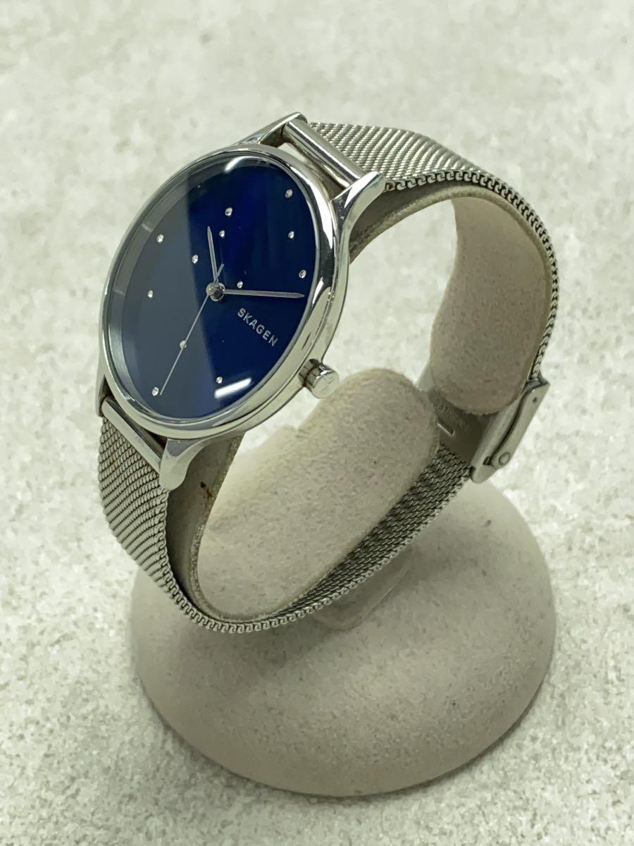 SKAGEN◆クォーツ腕時計/アナログ/ステンレス/NVY/SLV/SS/SKW2391_画像2