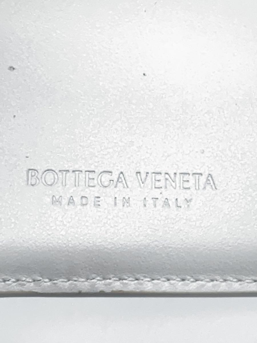 BOTTEGA VENETA◆カセット/3つ折り財布/レザー/WHT/レディース/マキシイントレチャート_画像3