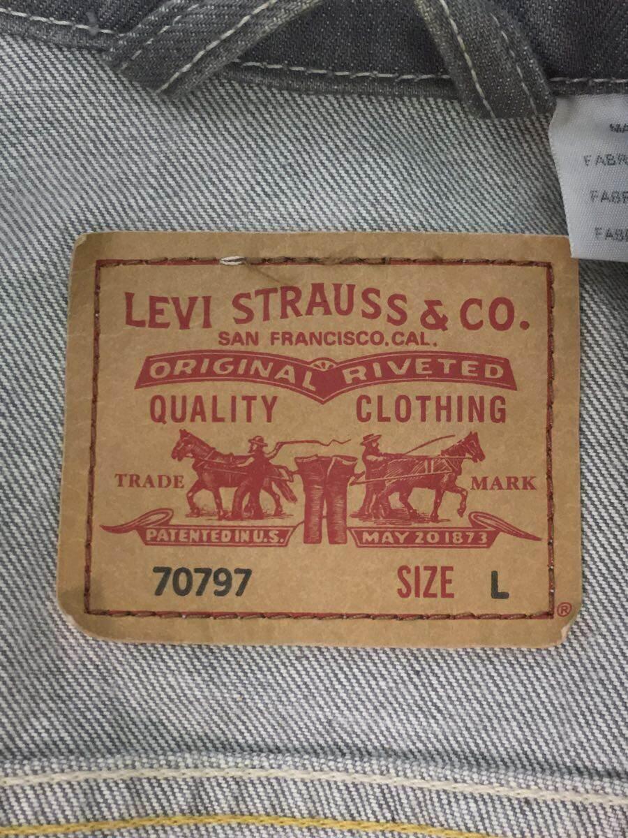 Levi’s◆Gジャン/L/コットン/グレー/無地/707970002_画像3