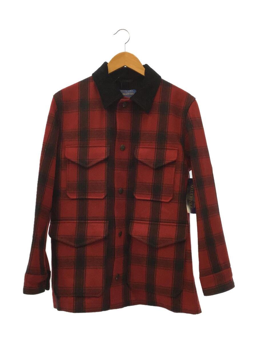 PENDLETON◆コート/M/ウール/RED/チェック/Street Cruiser Coat_画像1