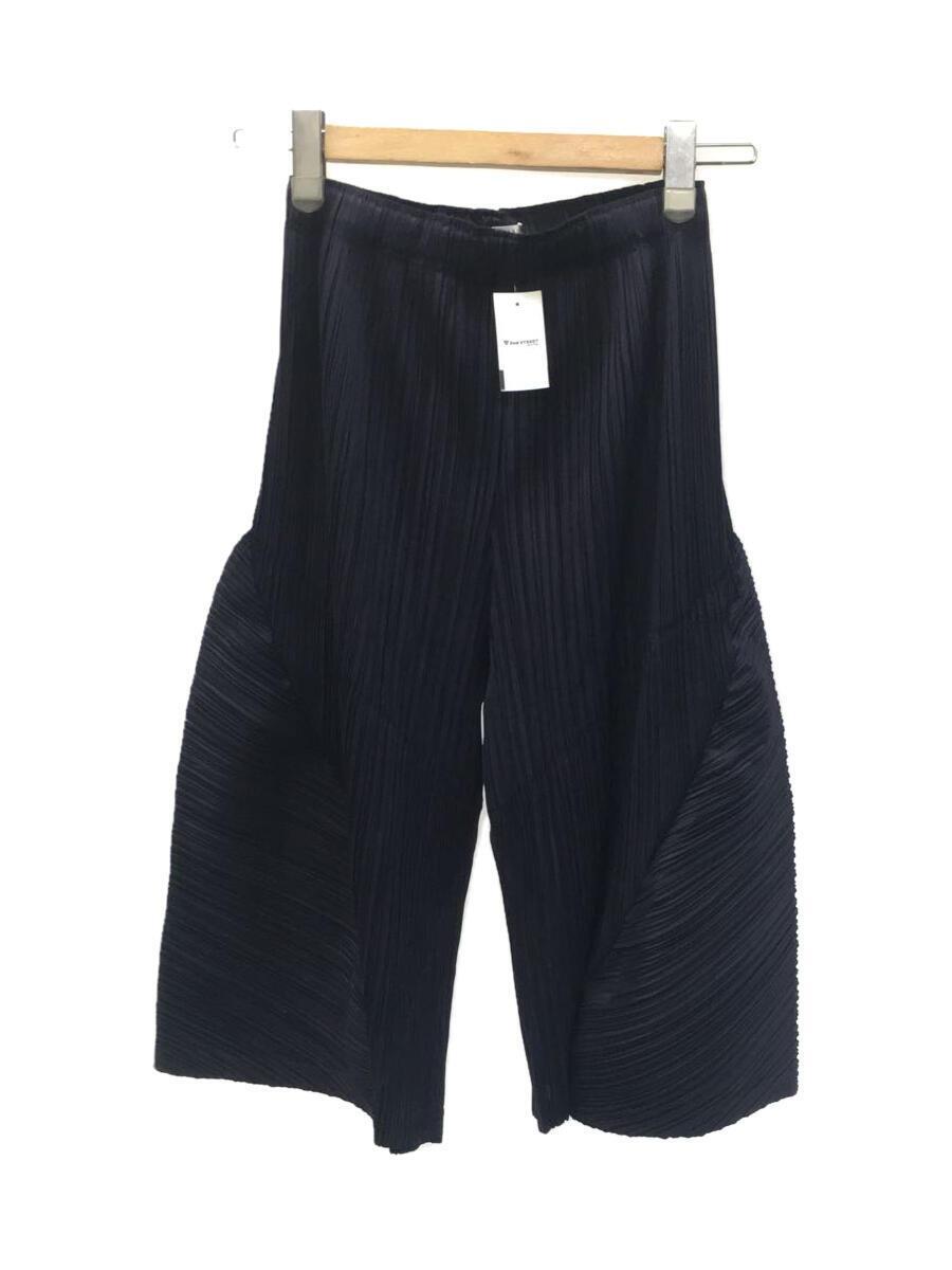 PLEATS PLEASE ISSEY MIYAKE◆THICKER BOUNCE/ボトム/3/ポリエステル/NVY/PP21-JF392