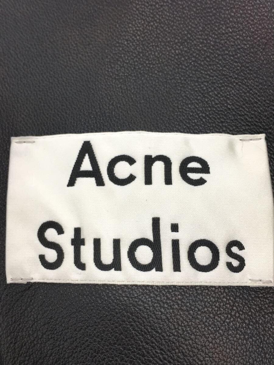 Acne Studios(Acne)◆ダブルライダースジャケット/44/レザー/BLK/無地_画像3