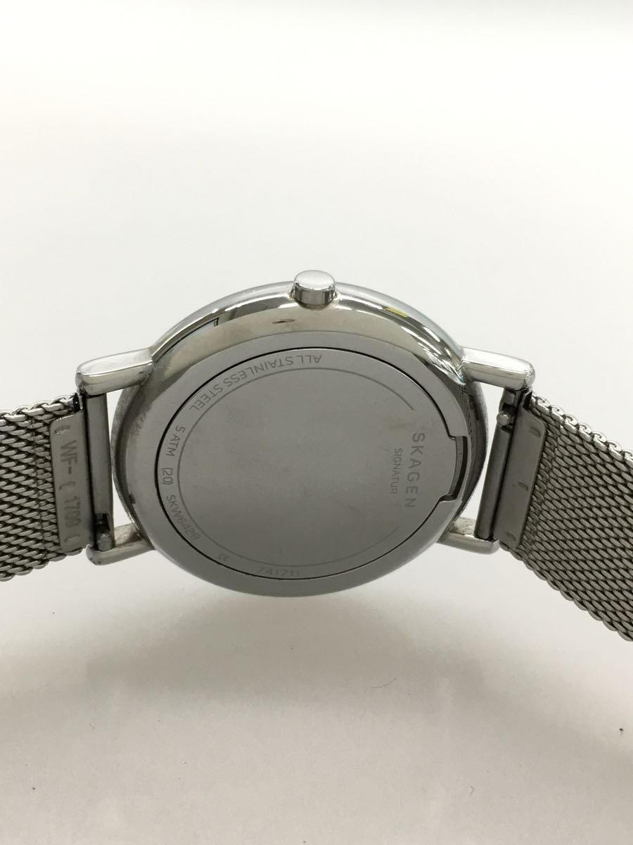 SKAGEN◆クォーツ腕時計/アナログ/-/GRY/SLV/SKW6428_画像3