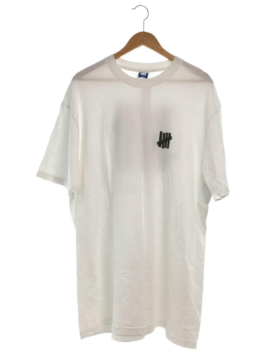 UNDEFEATED◆Tシャツ/XL/コットン/ホワイト/プリント/ワンポイントバック/ロゴプリント_画像1