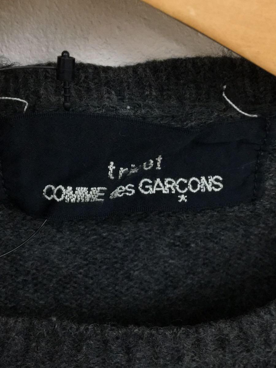 tricot COMME des GARCONS◆半袖カットソー/-/ウール/GRY/tn-070190/縮み有/状態考慮/ニット_画像3
