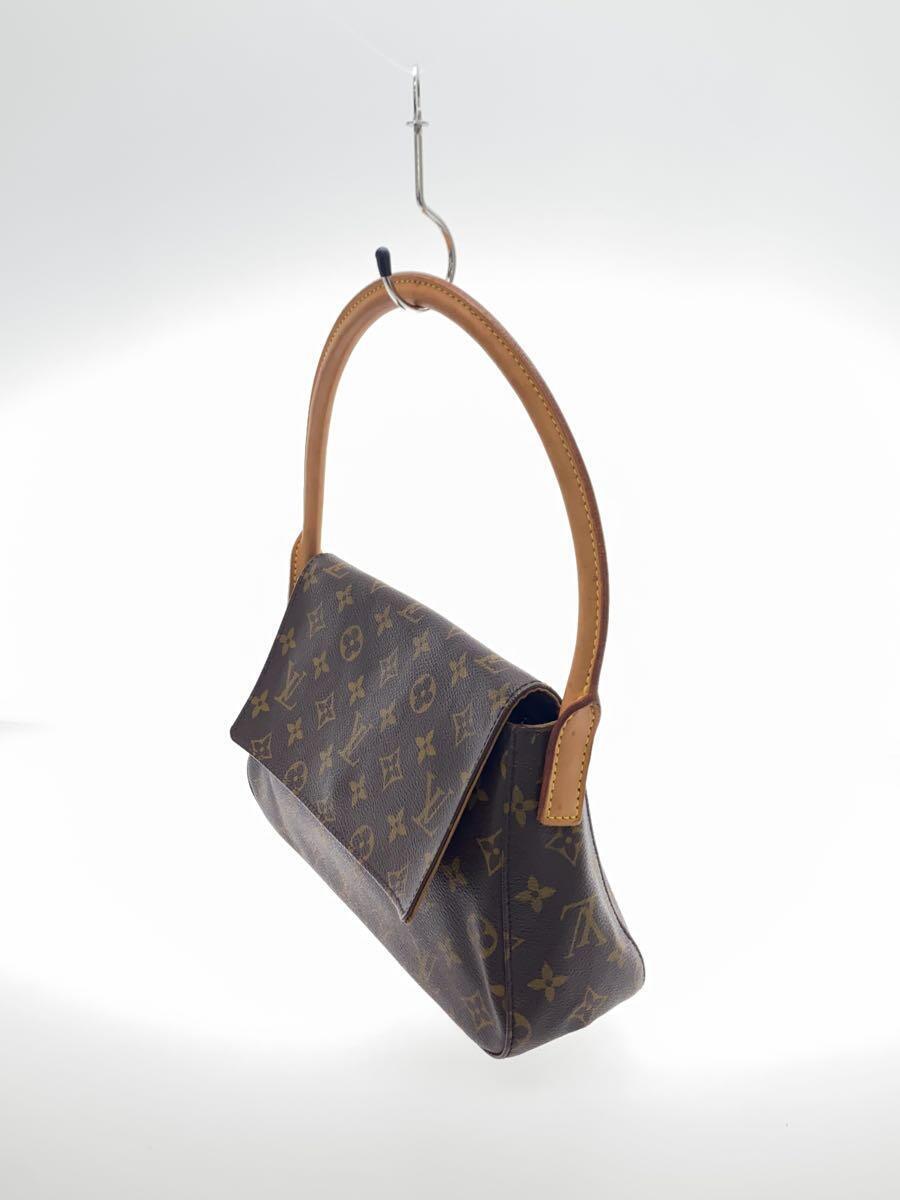 LOUIS VUITTON◆ミニ・ルーピング_モノグラム・キャンバス_BRW/PVC/BRW_画像2