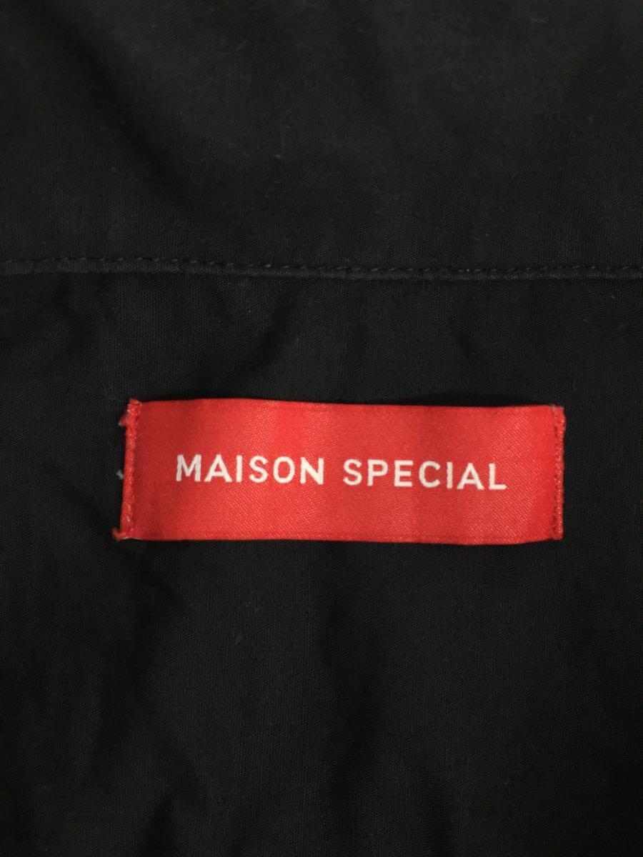 MAISON SPECIAL◆オーバーサイズオープンカラーシャツ/長袖シャツ/44/コットン/BLK/11201311211/_画像3