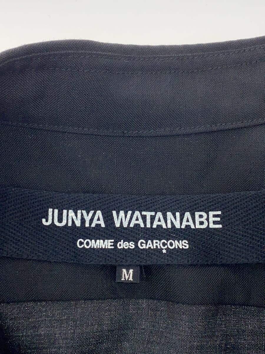 JUNYA WATANABE COMME des GARCONS◆長袖シャツ/M/ウール/BLK/無地/JB-04005M_画像3