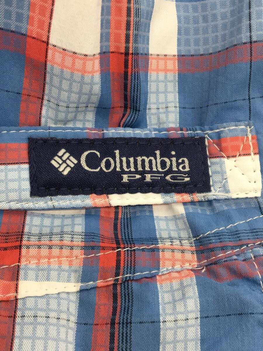 Columbia◆半袖シャツ/-/ナイロン/BLU/チェック_画像3