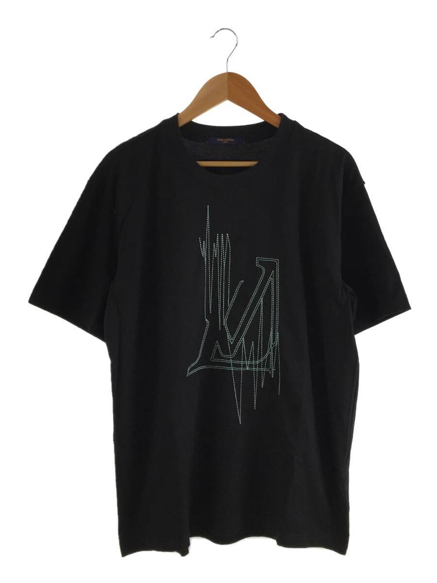 LOUIS VUITTON◆Tシャツ/XL/コットン/BLK/RM2319 NPG HOY02W/LV Frequency Graphic Tee