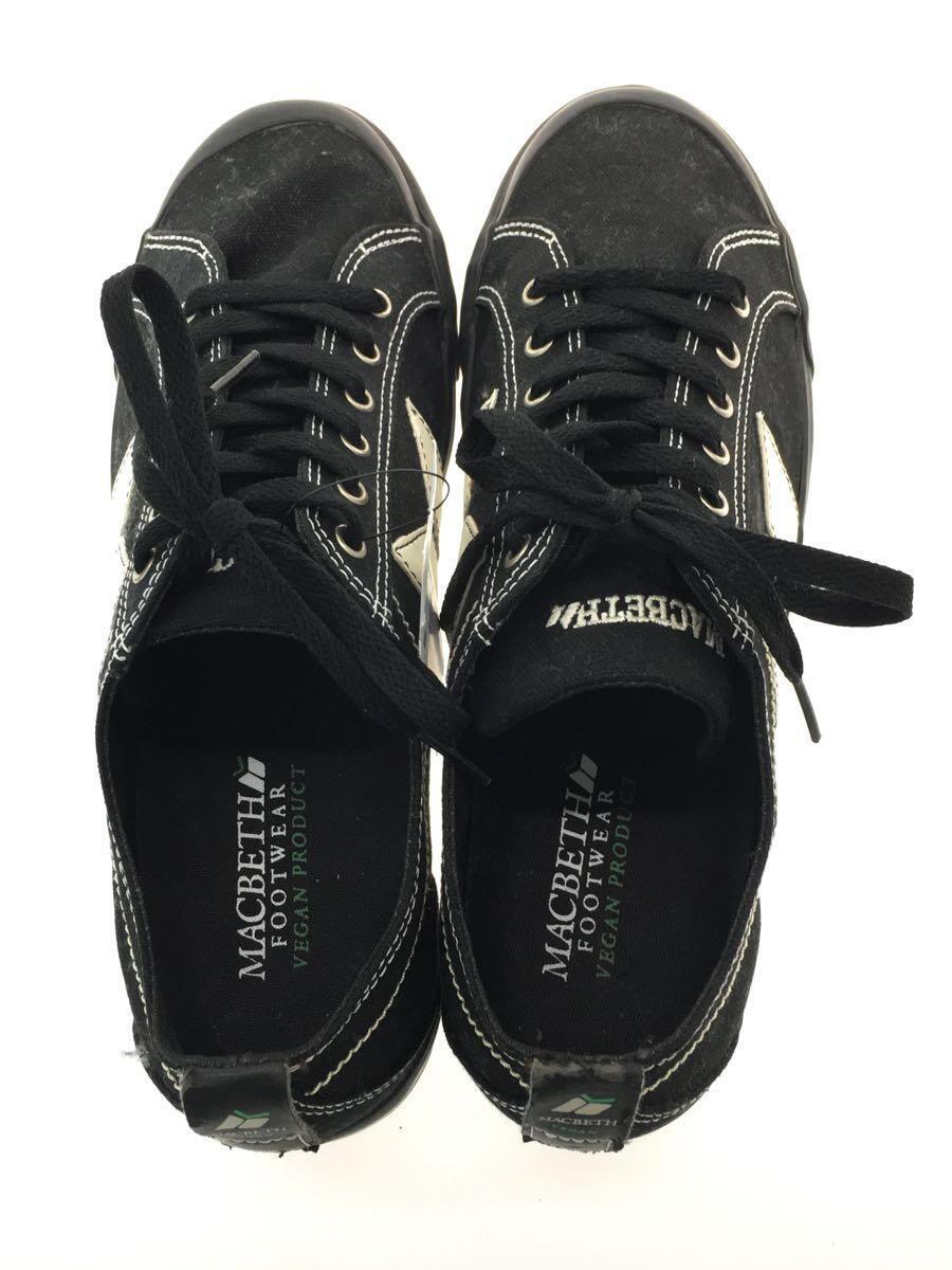 MACBETH◆ローカットスニーカー/27cm/BLK/キャンバス_画像3