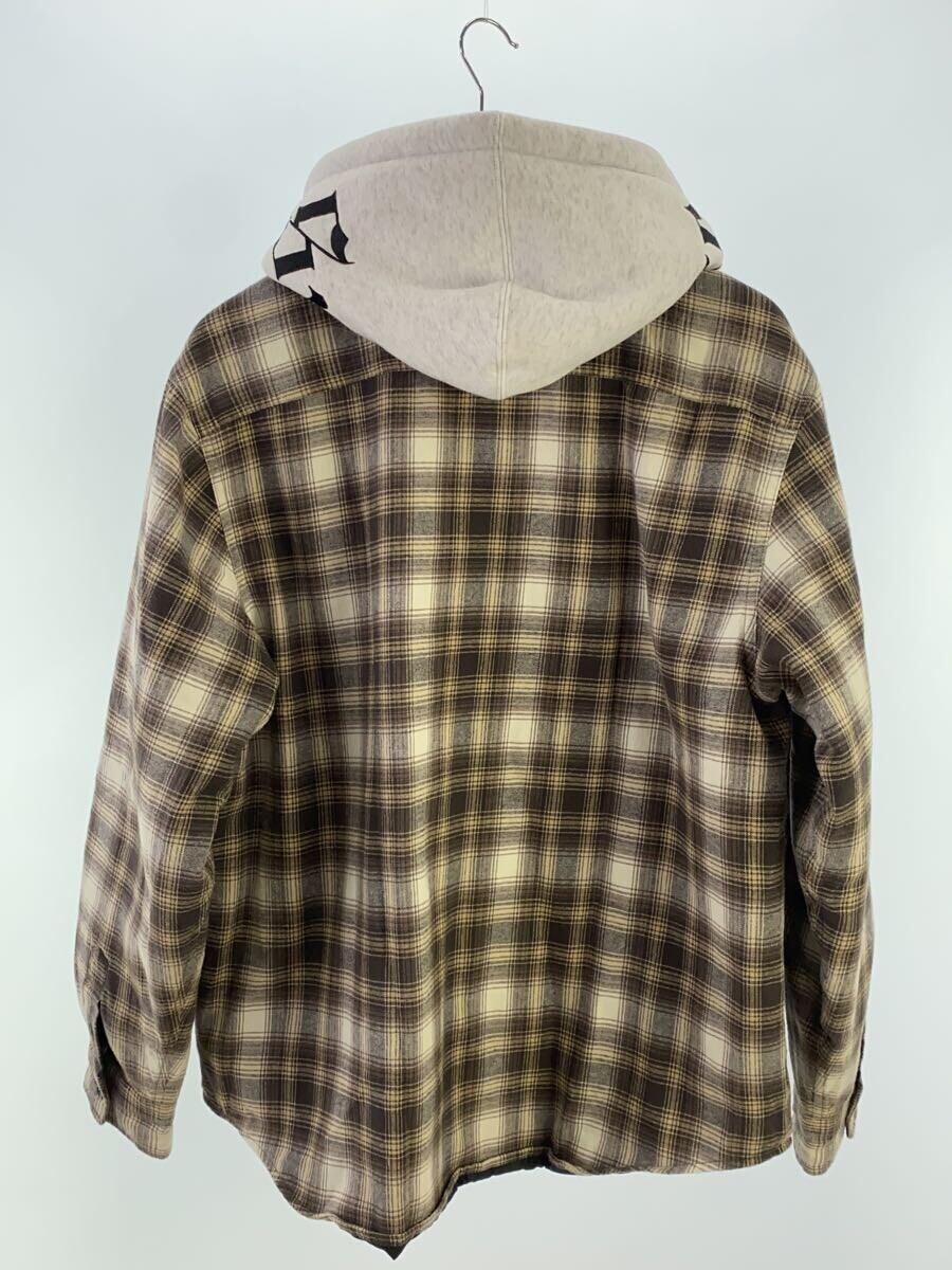 Supreme◆21AW/Hooded Flannel Zip Up Shirt/M/コットン/BRW/チェック_画像2
