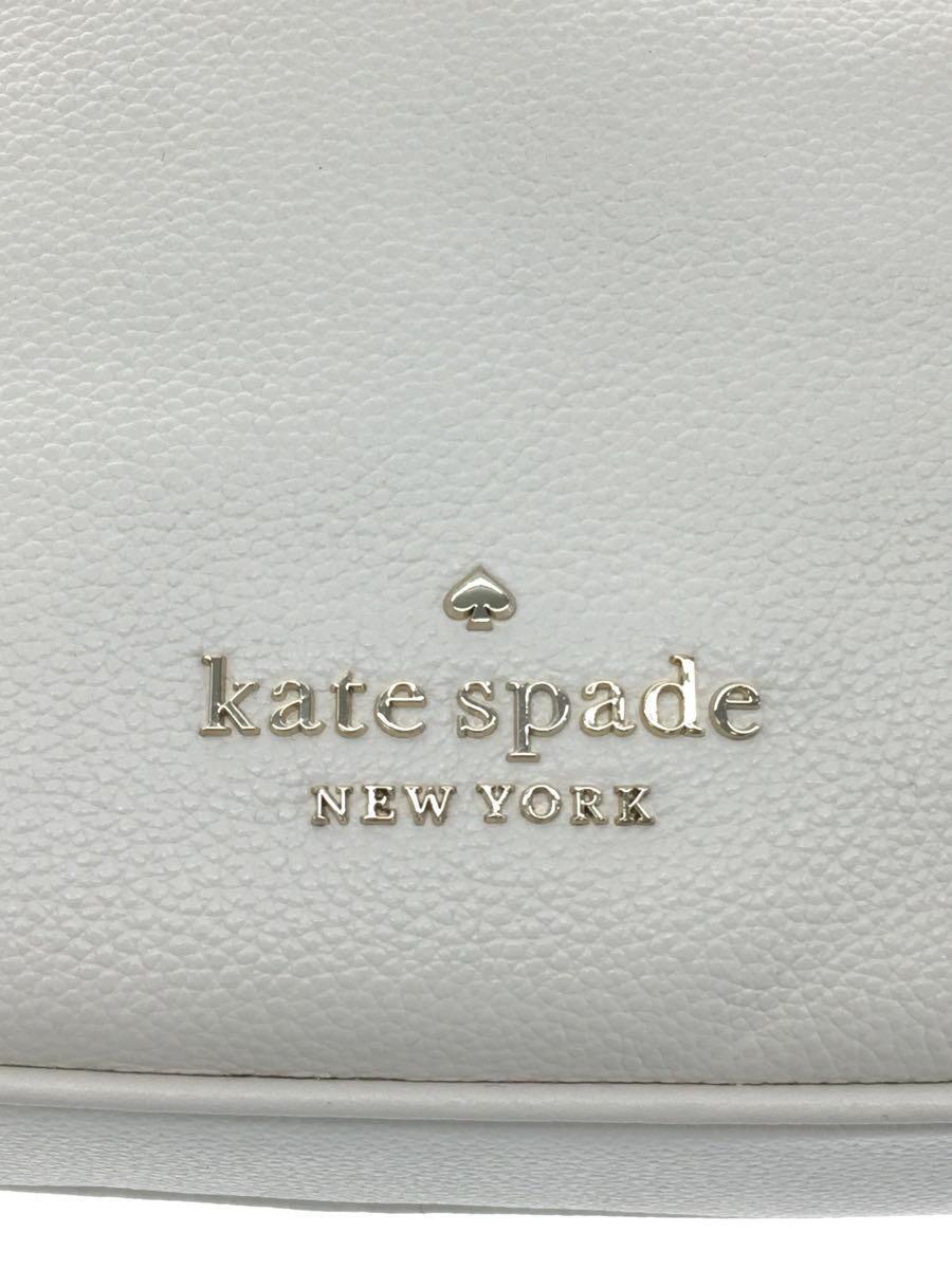 kate spade new york◆ショルダーバッグ/レザー/WHT/WKR00630_画像5