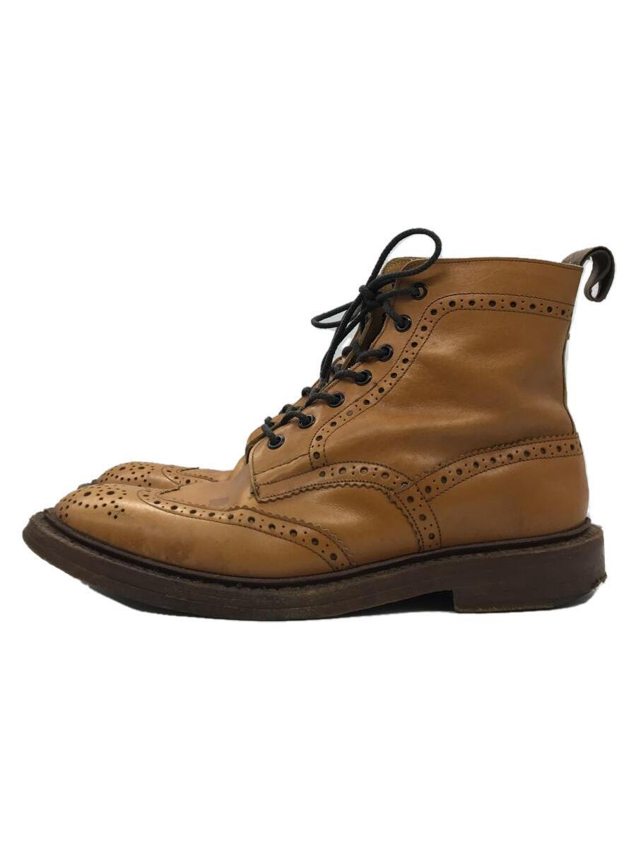 Tricker’s◆レースアップブーツ/UK8/CML/レザー/M2508_画像1