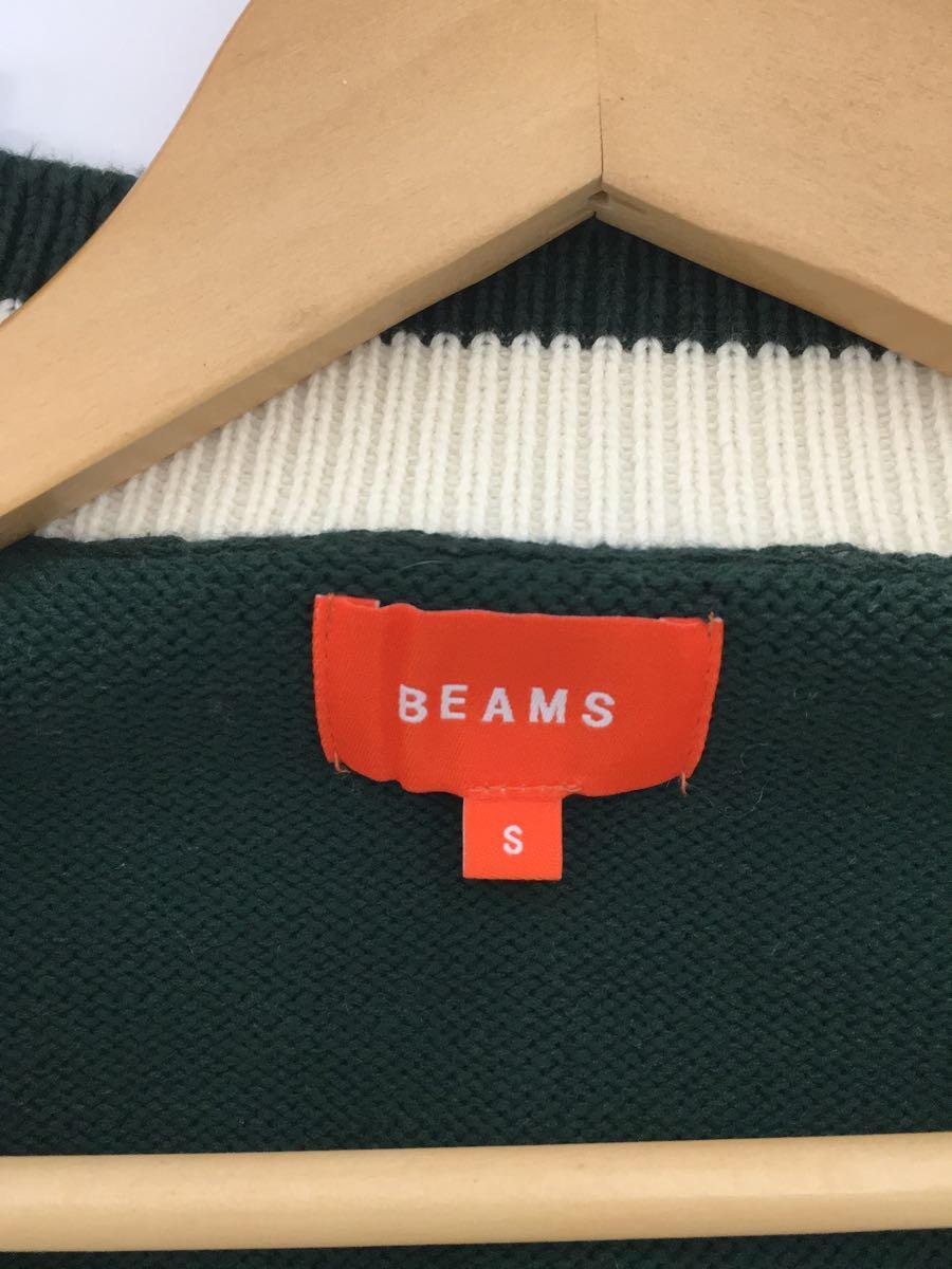 BEAMS◆セーター(厚手)/S/コットン/GRN/無地/11-15-1476-156_画像3