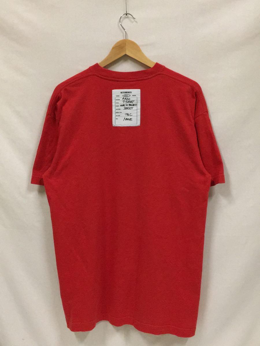 VETEMENTS◆19AW/Back Barcode Patch Over Size Tee/XS/汚れ有//UAH20TR636_画像2