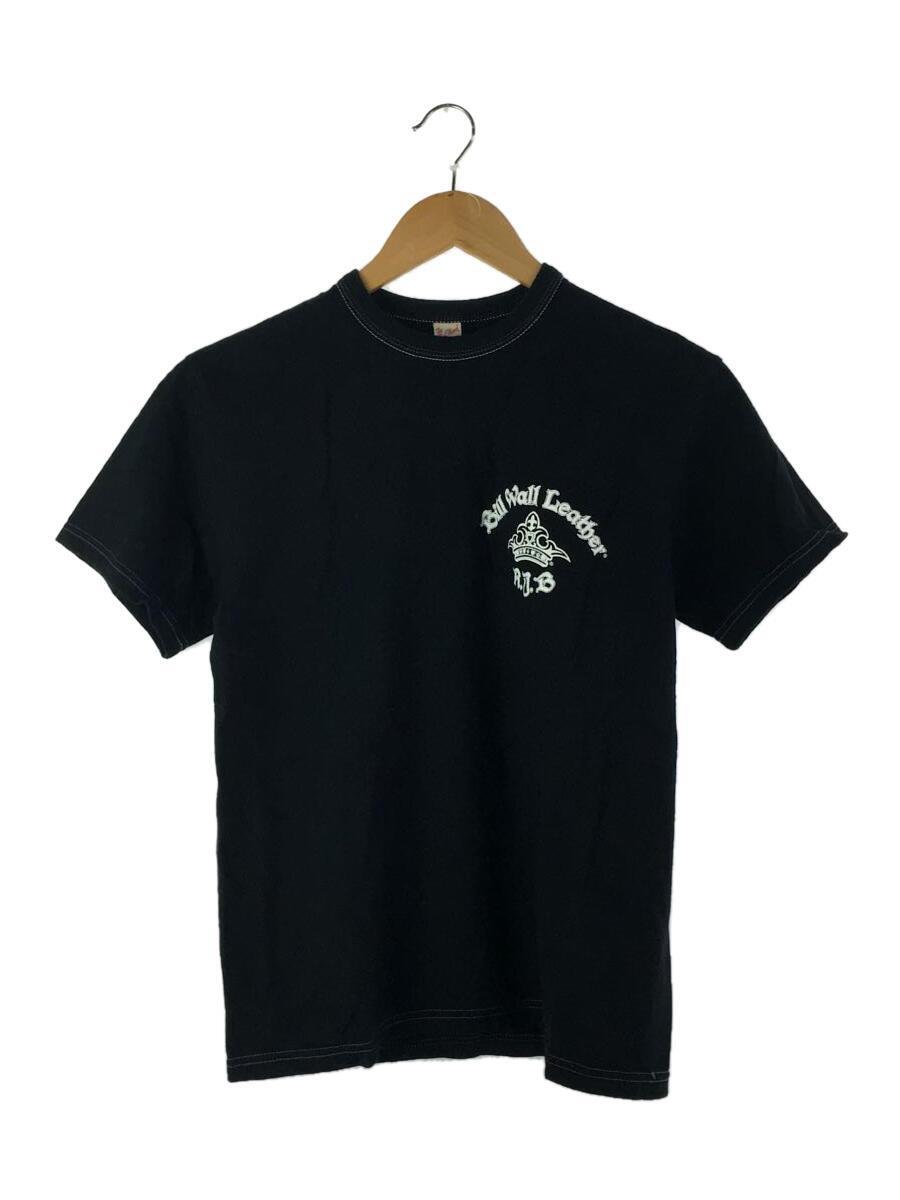 THE FLAT HEAD◆Tシャツ/38/コットン/BLK_画像1